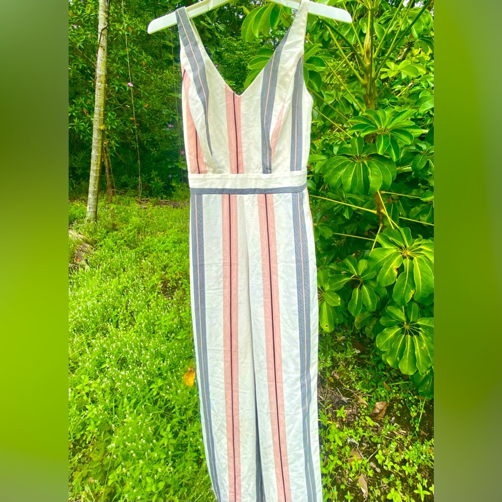 Striped Straight Legged Jumpsuit
